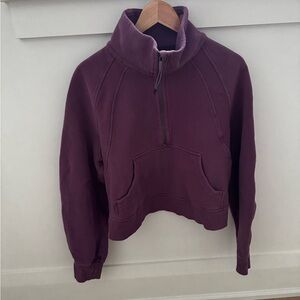 Lululemon Athletica Purple Cropped Boxy Hoodie